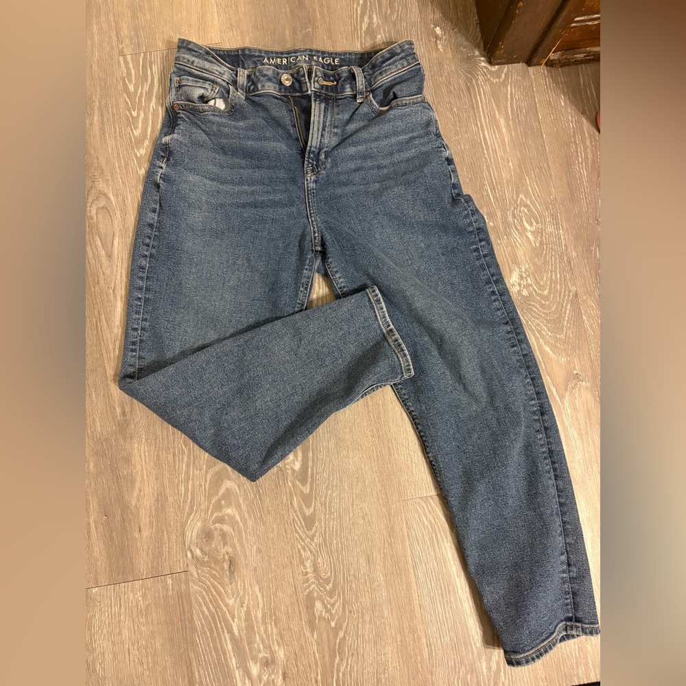 American Eagle Outfitters Dark Blue Straight Leg Jeans